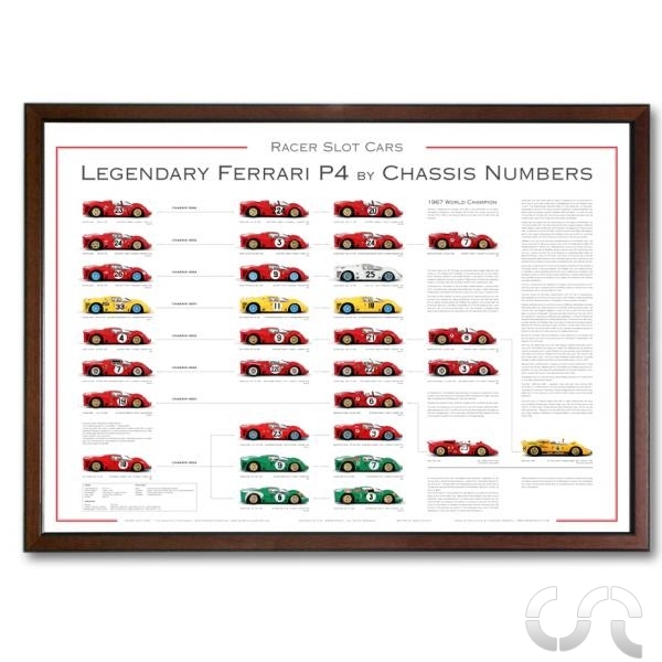 Poster Legendery Ferrari P By Ch Ssis Numbers Slot It Casaslotracing