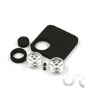 Jantes UFO -R Magnesium (15.9 x 8.5mm)+ bandes mousse - Axes 2.38mm x2