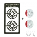 Enjoliveurs de roues acier style BBS + Disque de frein (2+2) pour Jantes Ø15,9 mm