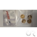 Insert Ferrari 330 P4 / 412P Inserts de roues peints avec cerclages et &eacute;crous aluminium + photod&eacute;coupe &ndash; OR (1/24)