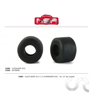 Pneus AR Slick 19.5x13mm Supergrip Evo (Formula 86/89) x4