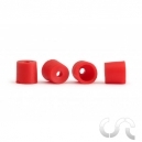 Cache Caoutchouc (H2.0mm) Rouge Pour Vis De Fixation Carrosserie x4 - 1/24